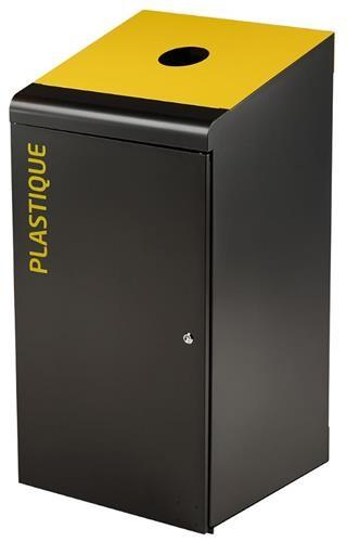 Borne de tri Tripoz 120L - Façade Grise - Acier poudré anti-UV et anti-vandalisme_2