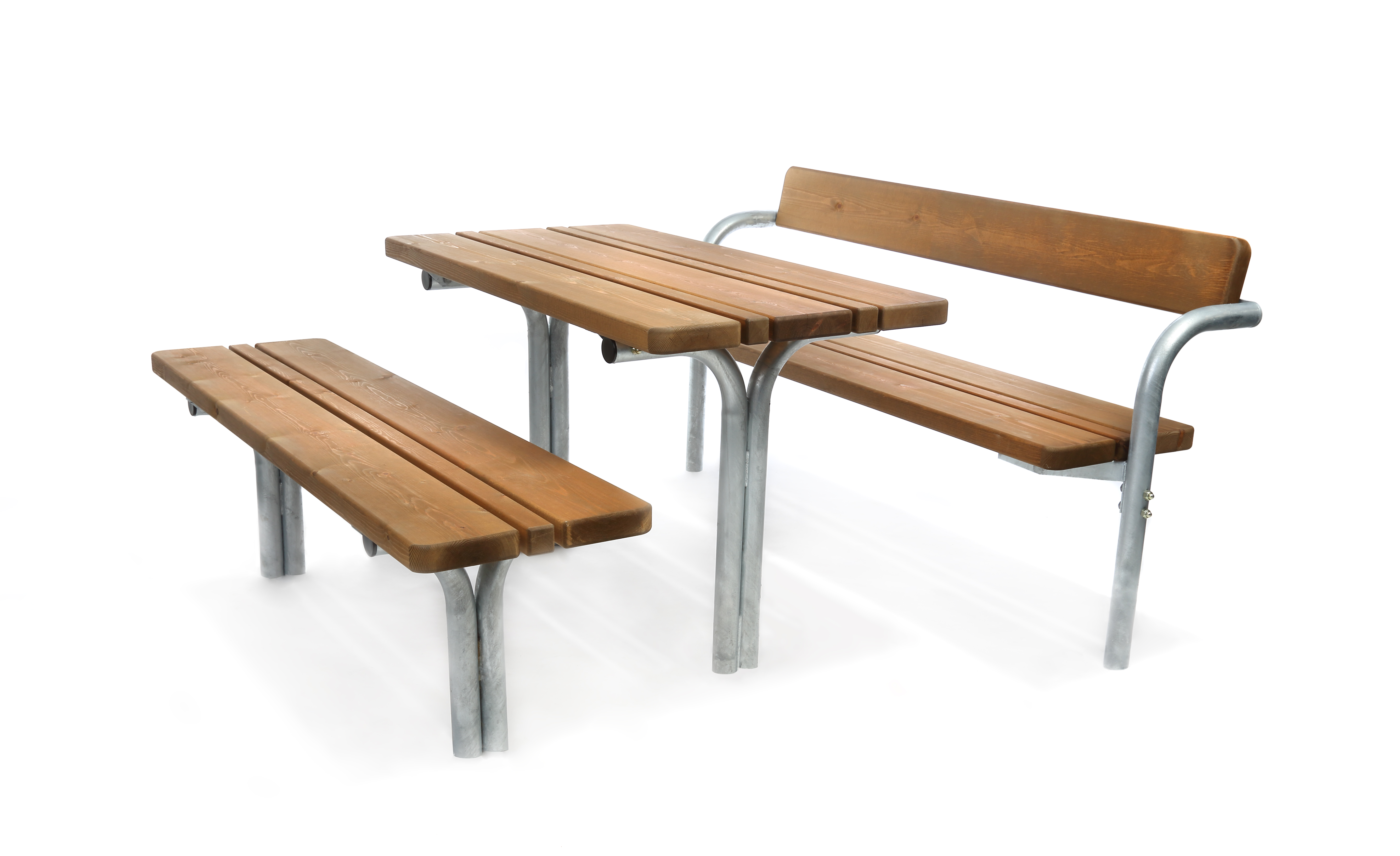 Table publique Rörkröken réf 8037006 - Hags - Brun/noir - Scellement béton_2