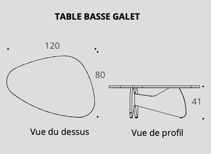 Tables basses Galet & Carrée - Accueil - Buronomic avec plateaux organiques et niches de rangement_2