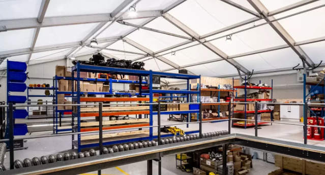 Entrepôt démontable temporaire pour différents stockages : big-bags, palettes, racks, gerbage_2