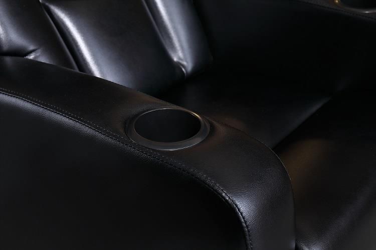 Fauteuil de cinéma en cuir - Linsen Seating - fixe avec style canapé et repose-pieds amovible_2