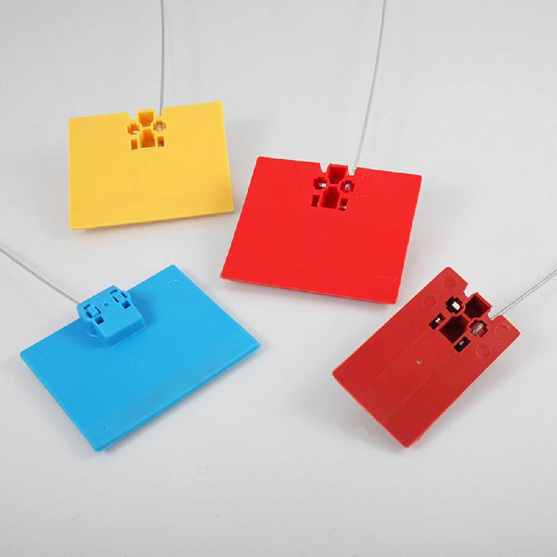 Porte étiquette Câble - L 250 mm - Tige Ø1.24 mm - Platine 30x50 mm - Rouge_2