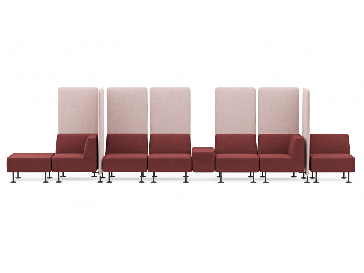 Siège modulaire moderne aux lignes géométriques simples - WALL IN - Configurations flexibles et finition personnalisable_2