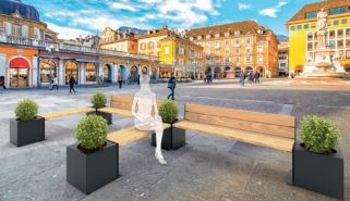 Bac à palmier - SARLAT - Châssis en acier peint - Habillage en chêne certifié PEFC - Finition lasurée_2