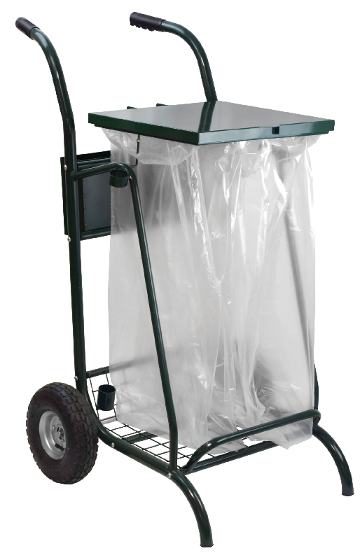 Chariot voirie avec couvercle 2 x 110L roues pneumatiques MOBISAC_2