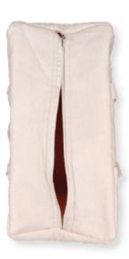 Sac écologique réutilisable - toile de coton naturelle recyclée 300g/m² - fermeture éclair 38,5 cm - isolation feutre aiguilleté_2