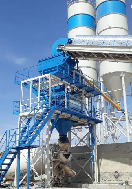 Centrale à béton fixe avec mélangeur Twin Shaft/Single Shaft - 100 m³/h - Capacité 3000 lt - Promax S100_2