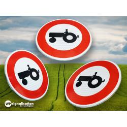 Panneau d'interdiction B9D - Accès interdit aux véhicules agricoles à moteur_2