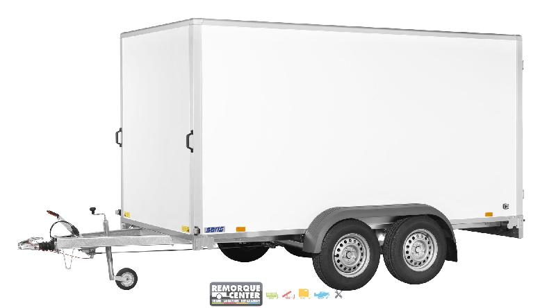 Remorque fourgon en bois SARIS - 2 essieux roues extérieures - PTAC : 2700 Kg - 356 X 169 X H180 CM - Reference -K1 256 150 1500 1_2