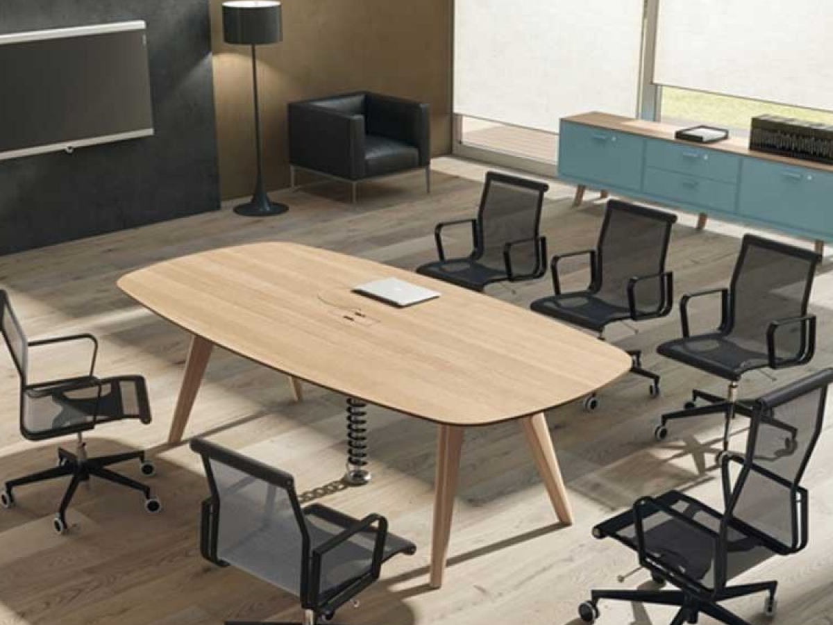 Table de réunion directionnelle RAIL - Lignes pures, design italien et finitions personnalisables_2