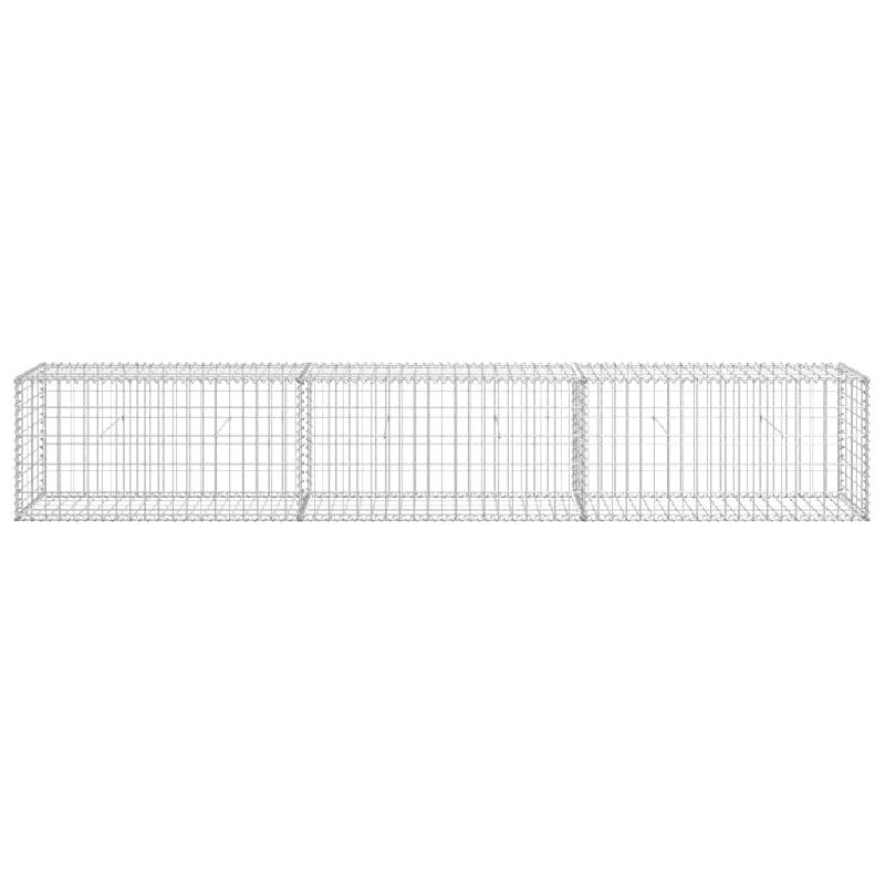 Vidaxl mur en gabion avec couvercles acier galvanisé 300 x 50 x 50 cm 143591_2