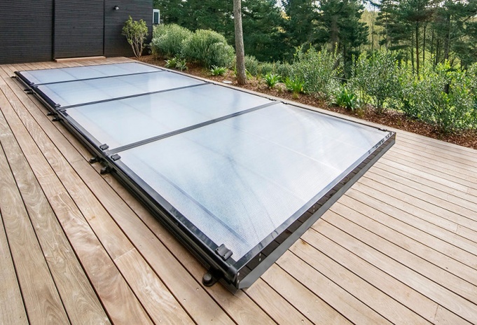 Abri piscine plat amovible manuel - Protection esthétique et sécurisée avec modules relevables et empilables_2