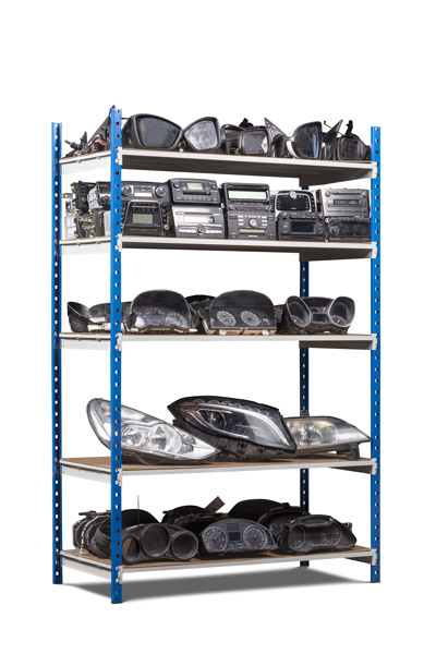 Rayonnage léger neuf robuste pour bureaux, archives, réserves et ateliers - Hauteur 2000 mm - 5 à 7 niveaux, charge 136 à 182 kg par niveau_2