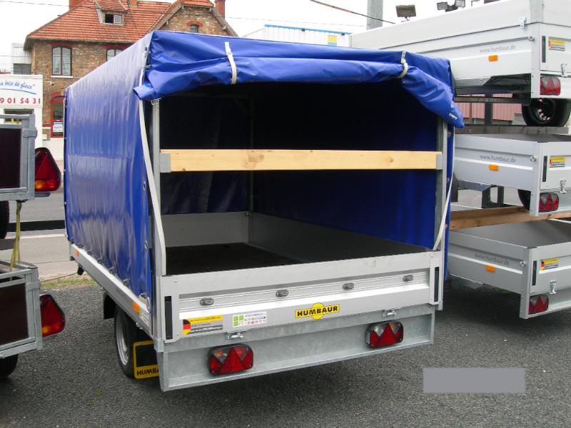 Remorque à plateau modulaire - 1 essieu ALKO 1350 kg freiné - Humbaur 1420 - 2650x1650x300 mm_2