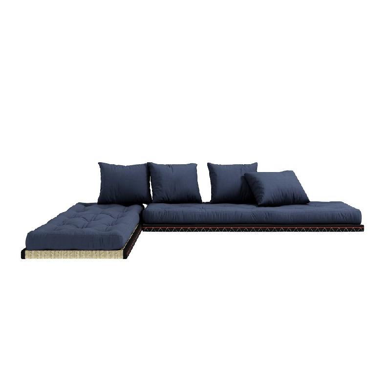 BANQUETTE FUTON TATAMI CHICO BLEU MARINE COUCHAGE 2 X 70*200 CM._2