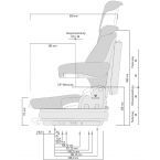 Siège de tracteur - grammer ag - course de la suspension : 110 mm - 53005_2