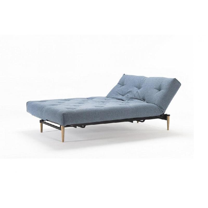 Canapé-lit avec dossier réglable et revêtement en tissu déperlant