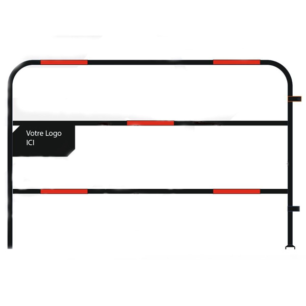 Barrière de chantier TP - Plaque latérale - Lot de 95 - Hauteur 1m - Longueur 1,5m - Personnalisable_2