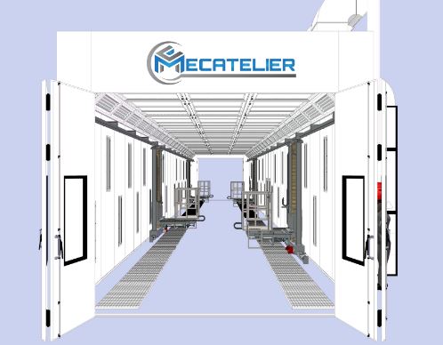 Cabine de peinture industrielle sur mesure - Éclairage LED - Économie d'énergie - Composants haut de gamme_2