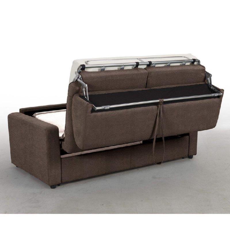 Canapé convertible Day Express - Mono assise - Matelas 14 cm polyuréthane - Taupe - Fabrication artisanale italienne_2