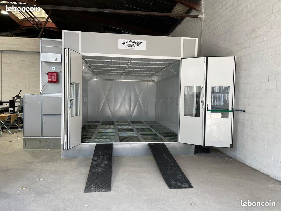 Cabine de peinture pour véhicules avec température max 80°C