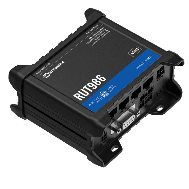 Teltonika rut986 routeur cat4 lte dual sim & esim, rs232/485_2