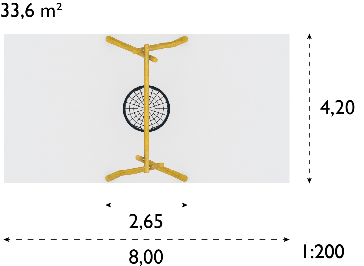 Balançoire Gelia pour aires de jeux - réf 8066271 - Hags - 3920x2600x2900 mm - 19 m² zone de sécurité_2