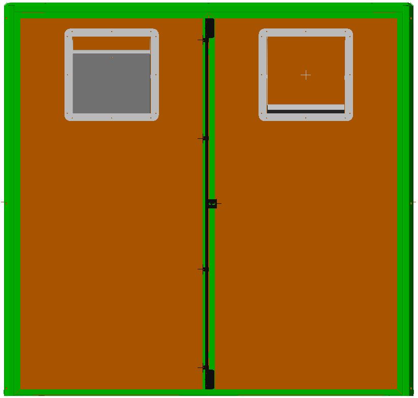 Cache-bac pour colonne d'appoint volontaire - Accepte 2 bacs 4 roues - Structure résistante bois ou acier_2