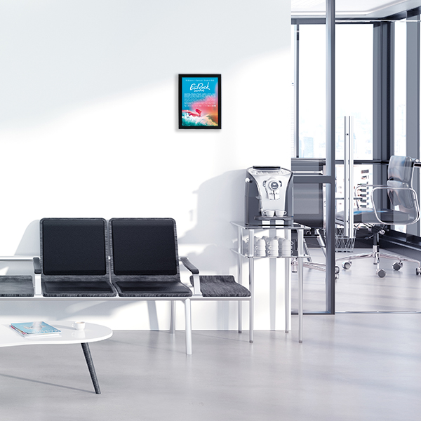 Cadres Bois Déco 30x40 cm - Profilé 30 mm Noir avec Plexiglas Transparent - Réf : 30143040BNR_2