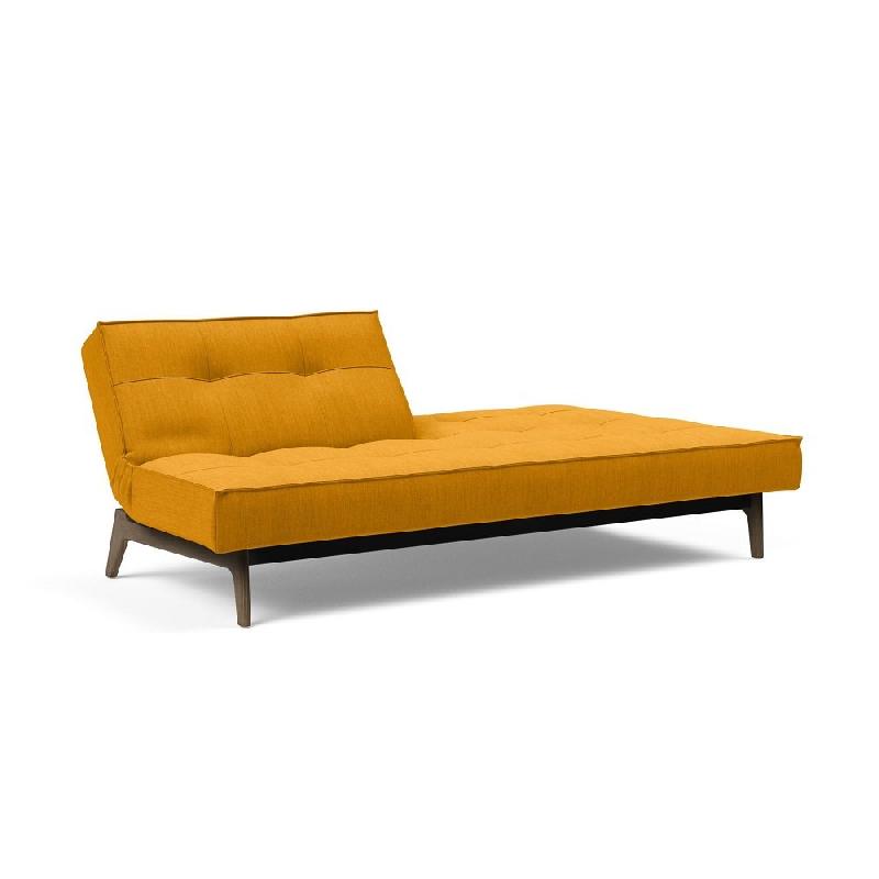 Canapé convertible Innovation Living Splitback Eik - 115x200 cm - Chêne fumé - Tissu Elegance Burned Curry_2