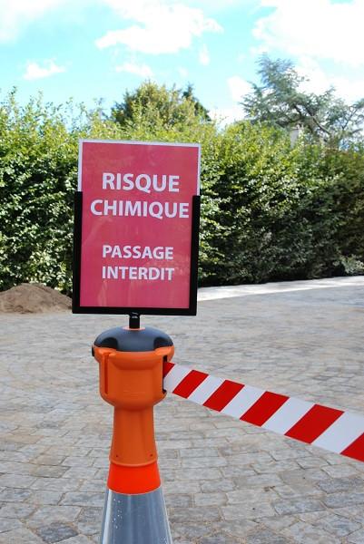 Support pour message publicitaire - fixation poteau - acier inoxydable - formats A4 et A3 - Skipper INTSKIPPUB_2