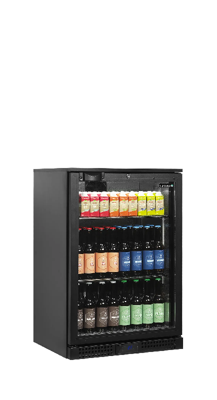 Arrière bar réfrigéré 1 porte BA11H noir TEFCOLD_2
