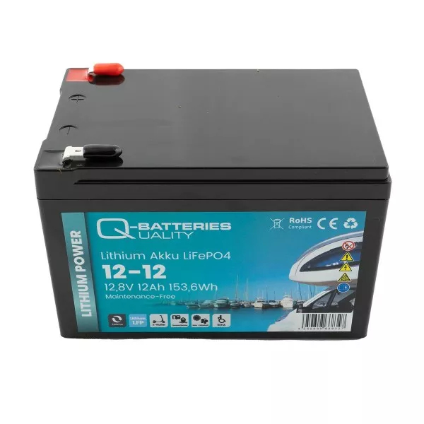Batterie Lithium Q-Batteries Akku LifePO4 12-12 12,8V 12Ah_2