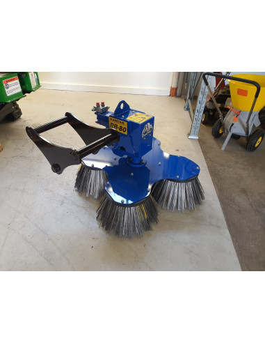 Brosse desherbage rb80 pour le nettoyage des chantiers, le désherbage non chimique sur les pavés_2