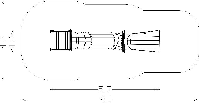 Toboggan tubulaire réf-8066628 - HAGS - 5100 mm de longueur et 1800 mm de hauteur_2