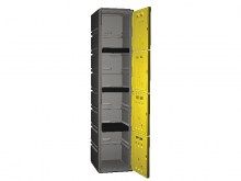 A8 - Casier d'école anti-vandalisme en polyéthylène - Biolab - 172 cm - A8GRY-2x4_2