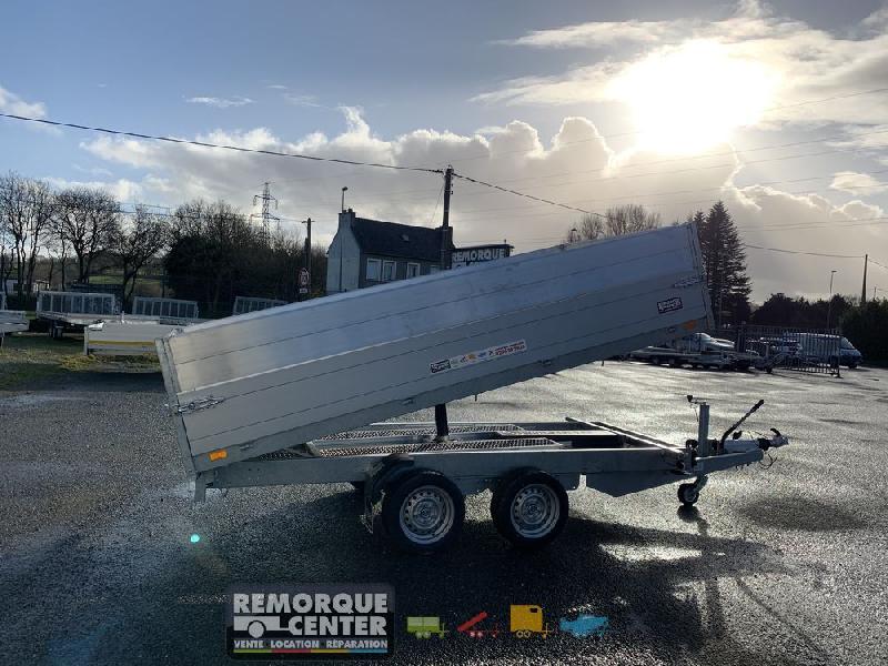 Remorque Tri-benne SARIS - 356 x 184 - PTAC : 3500 kg - 2 Essieux - Freinée - Pompe électrique - Référence K3 356 184 3500 2 E_2