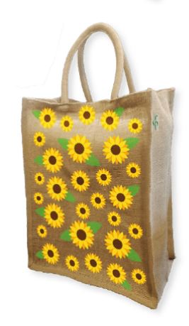 Sac réutilisable en fibre de jute naturel sans lamination - 260 g/m² - 4 Saisons - Anses rondes en coton biologique_2