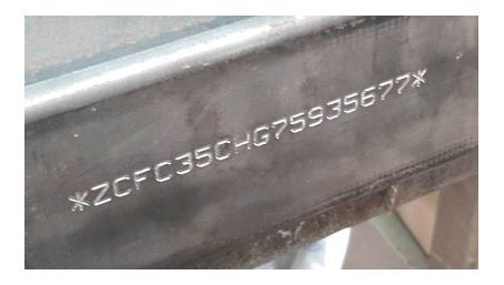 Pistolet de marquage VIN avec fenêtre 140x40 mm