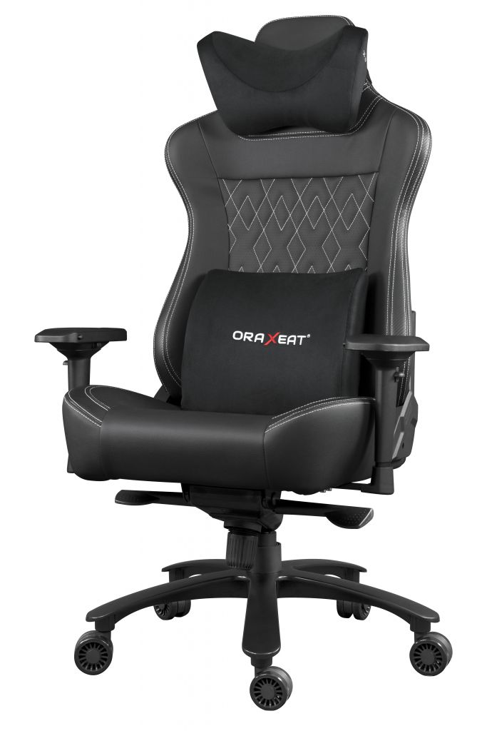 Siège confortable et réglable - Oraxeat XL800 Blanc - Inclinaison jusqu'à 160° - Réf : ORX_XL800_BKWHT_2