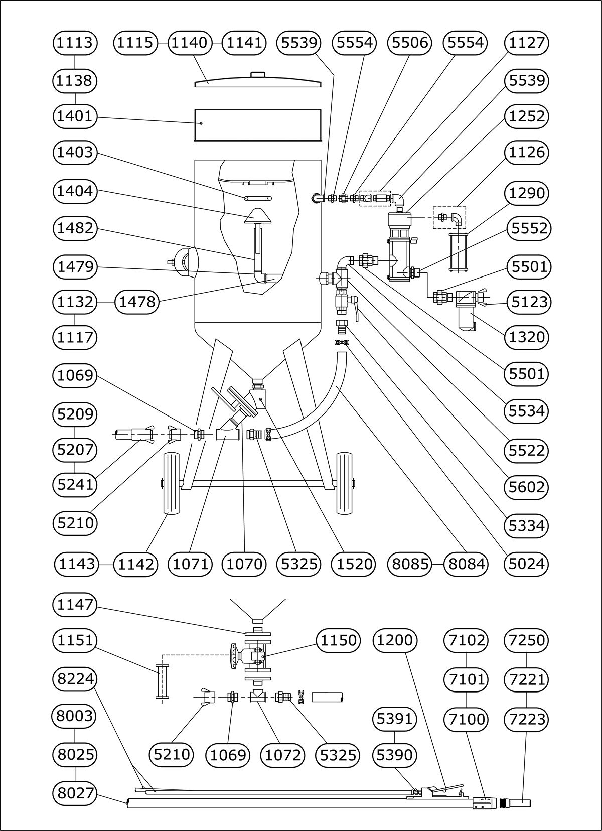 1008 - Compresseur pour sablage - cabine 100 litres avec filtre décanteur et doseur_2