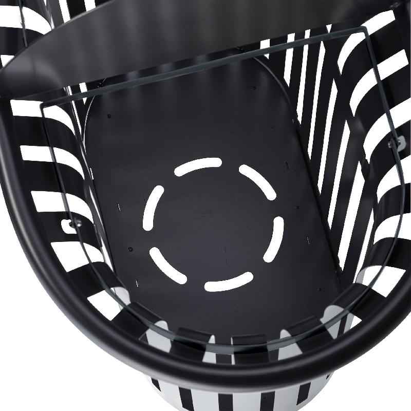 TULIPE Corbeille publique 2 x 60L à poser - Fabrication française - Matière recyclable - Optimisation de la collecte séparative_2