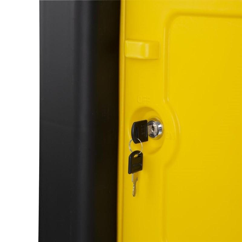 Chariot de nettoyage avec armoire verrouillable noir | Jantex - FU998_2
