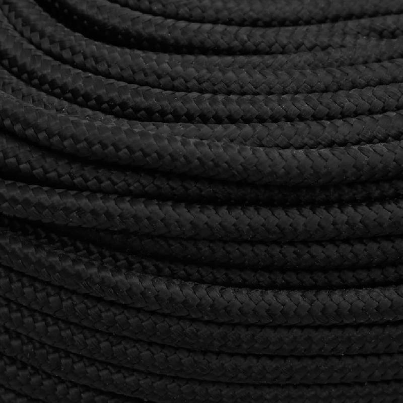 Vidaxl corde de bateau noir complet 10 mm 500 m polypropylène 152510_2