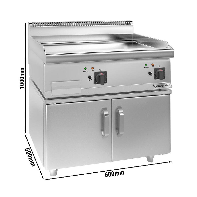 Plaque de cuisson électrique - 9 kW - Lisse - Incluant un socle avec 2 portes  - Mario 600 | GGM -EBK66-E-UBK66-E_2