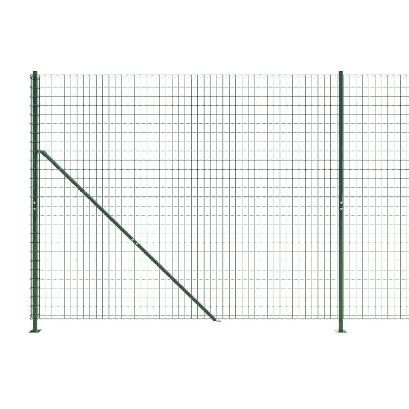 Vidaxl clôture en treillis métallique avec bride vert 2,2x10 m 154151_2