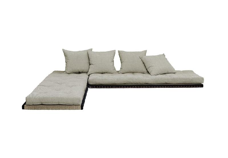 Banquette futon tatami CHICO lin - Couchage modulable 2 x 70 x 200 cm ou 140 x 200 cm - Marque KARUP_2