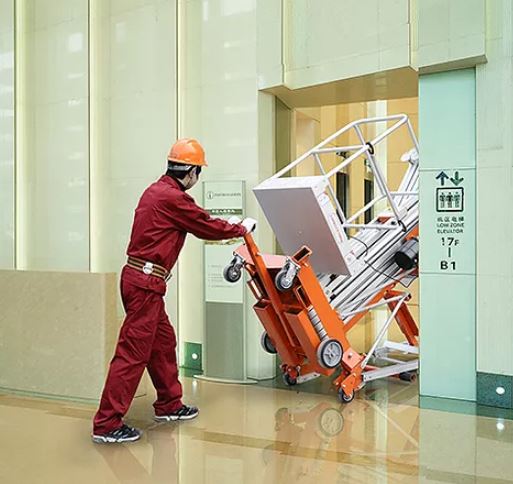 Nacelle à poussée manuelle - élévation verticale - AWP - Hauteur de travail 8m à 12m - Capacité 150kg_2