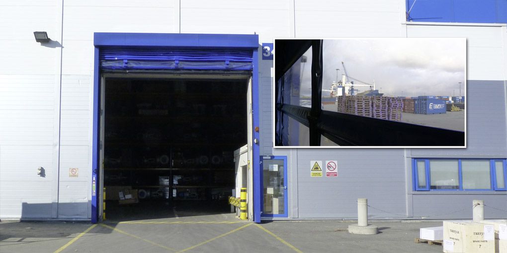 Grande porte souple résistante à la corrosion pour usage intensif