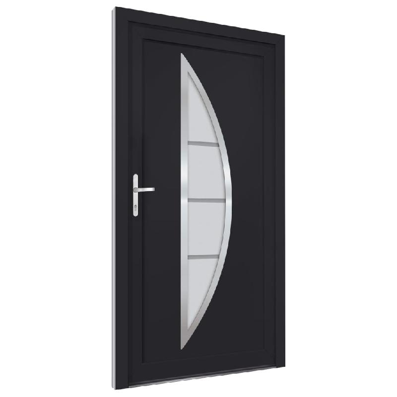 Vidaxl porte d'entrée anthracite 108x208 cm pvc 3187878_2